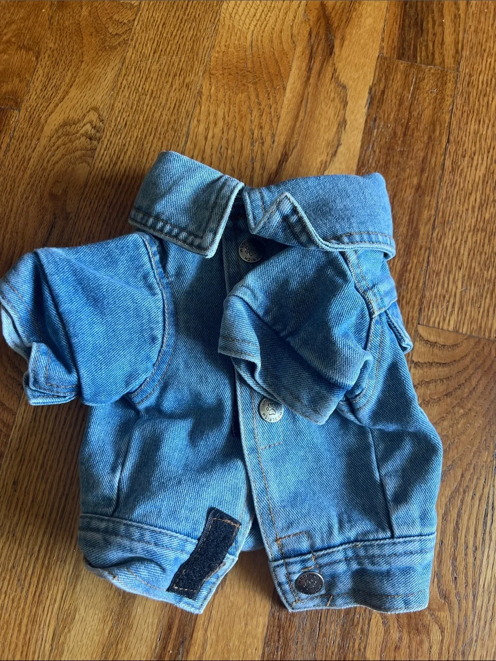 Denim Dog Jacket for Small Dogs - Light Blue